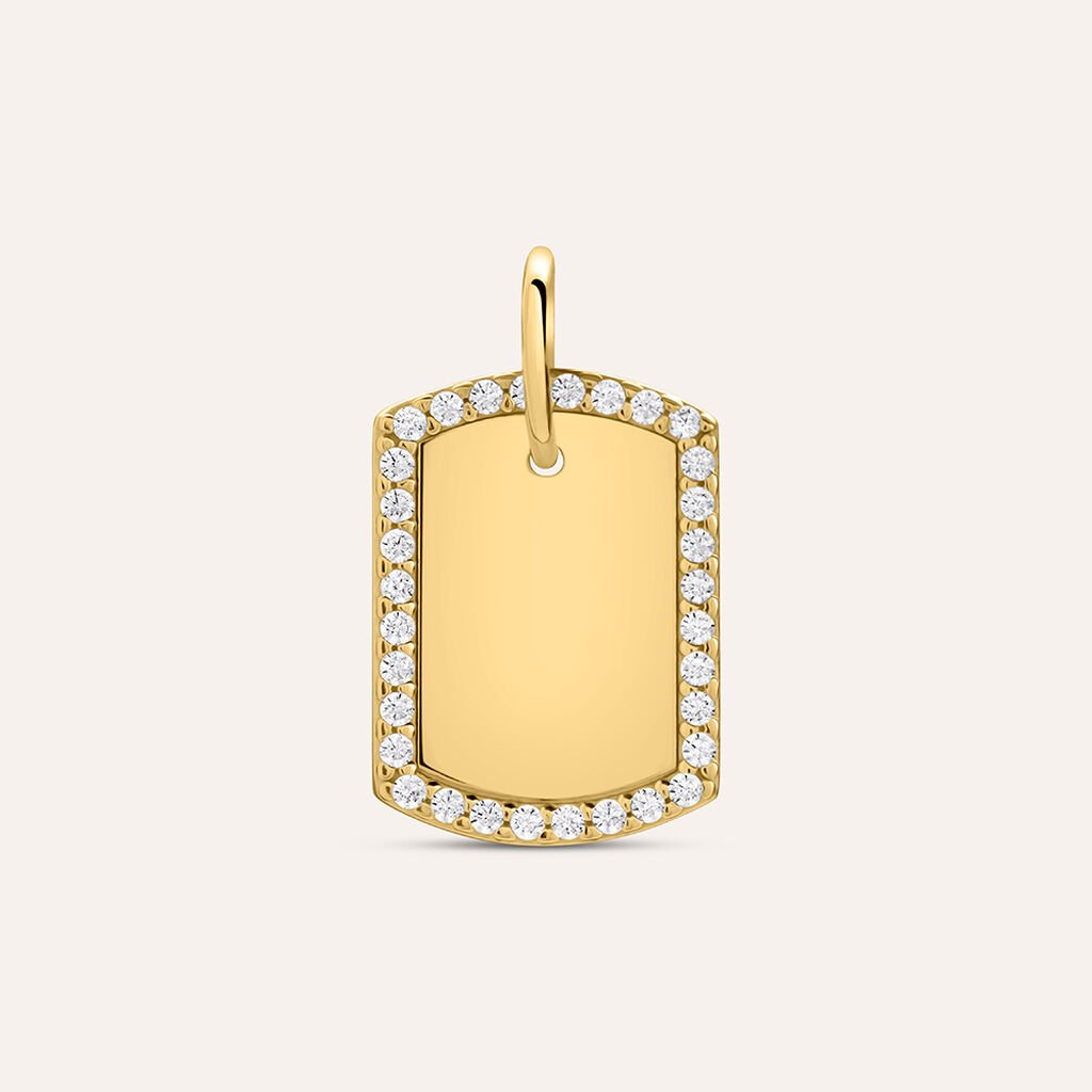 Pendente Po&egrave;me Oro Giallo Cubic Zirconia