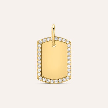 Pendente Po&egrave;me Oro Giallo Cubic Zirconia