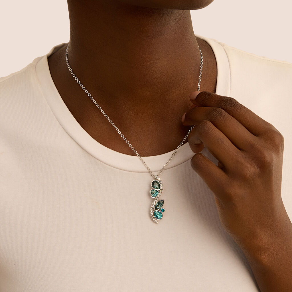 Collana Violet Ottone Cristallo