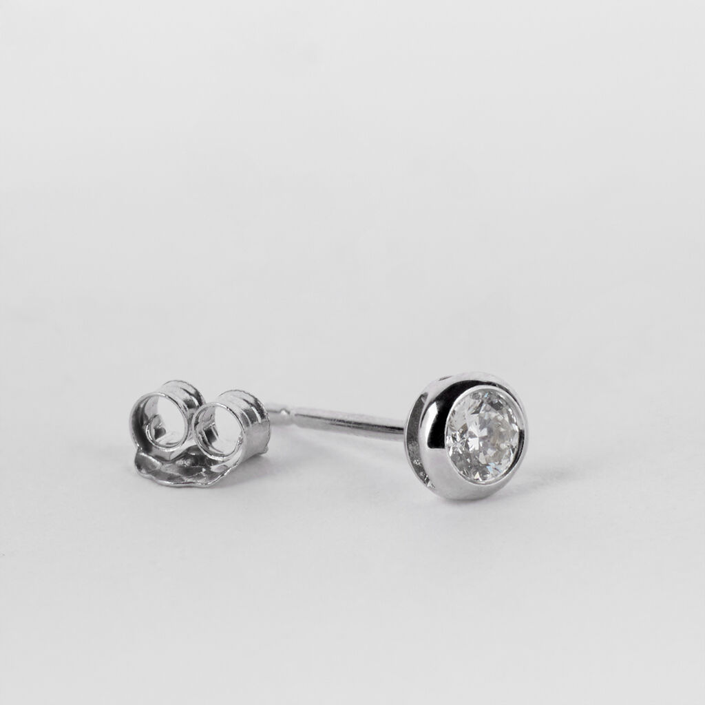 Orecchini Lobo Punto Luce Grace Oro Bianco Diamante - Orecchini a Lobo Donna | Stroili