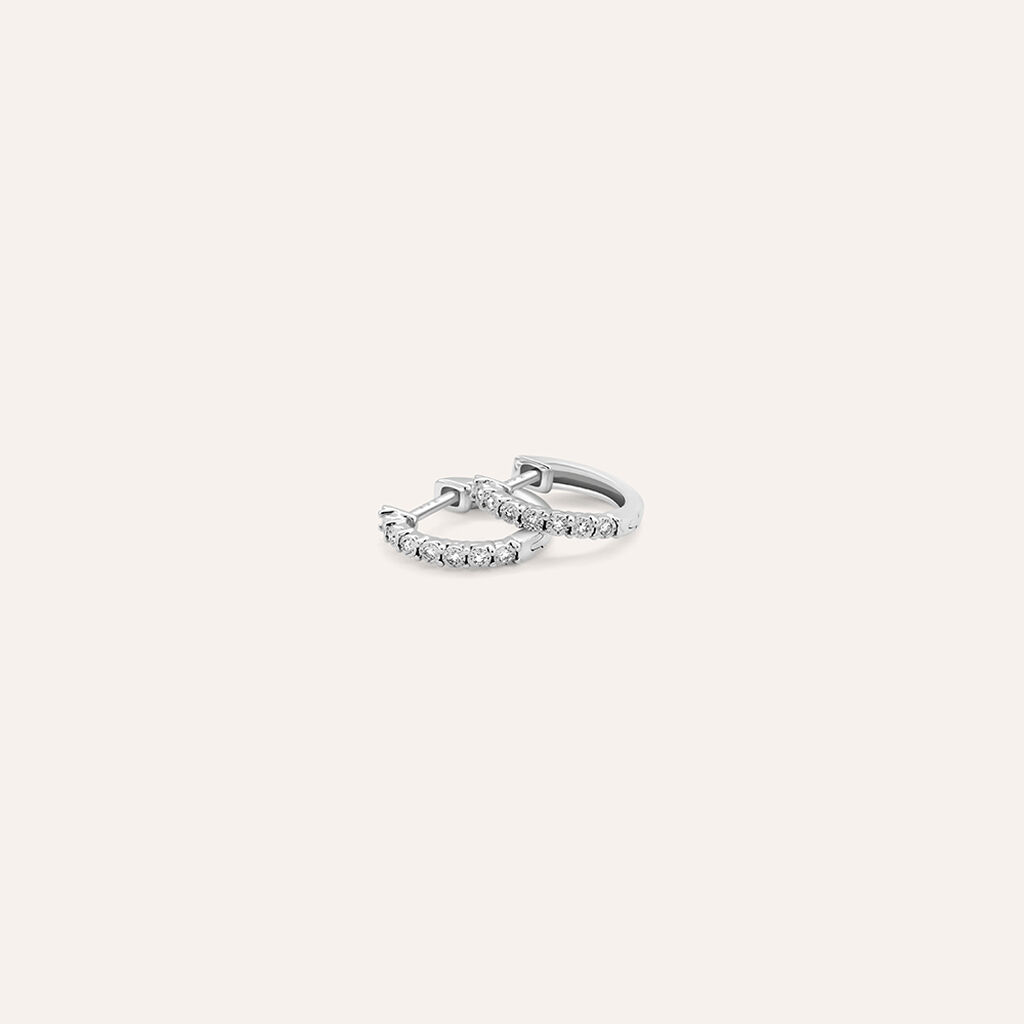 Orecchini A Cerchio Sophia Oro Bianco Diamante - Orecchini a Cerchio Donna | Stroili