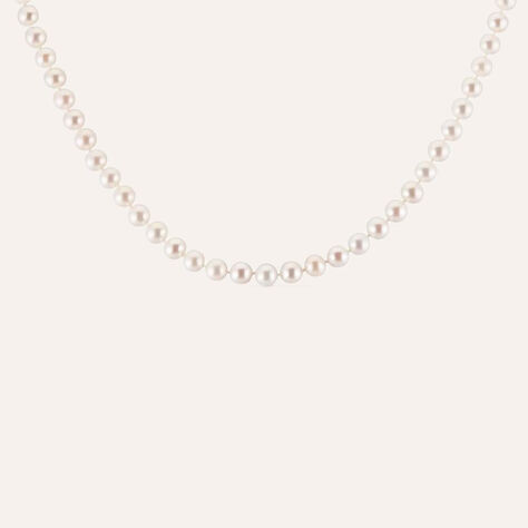 Collana Gabrielle Oro Bianco Perla D'Acqua Dolce - Collane Donna | Stroili