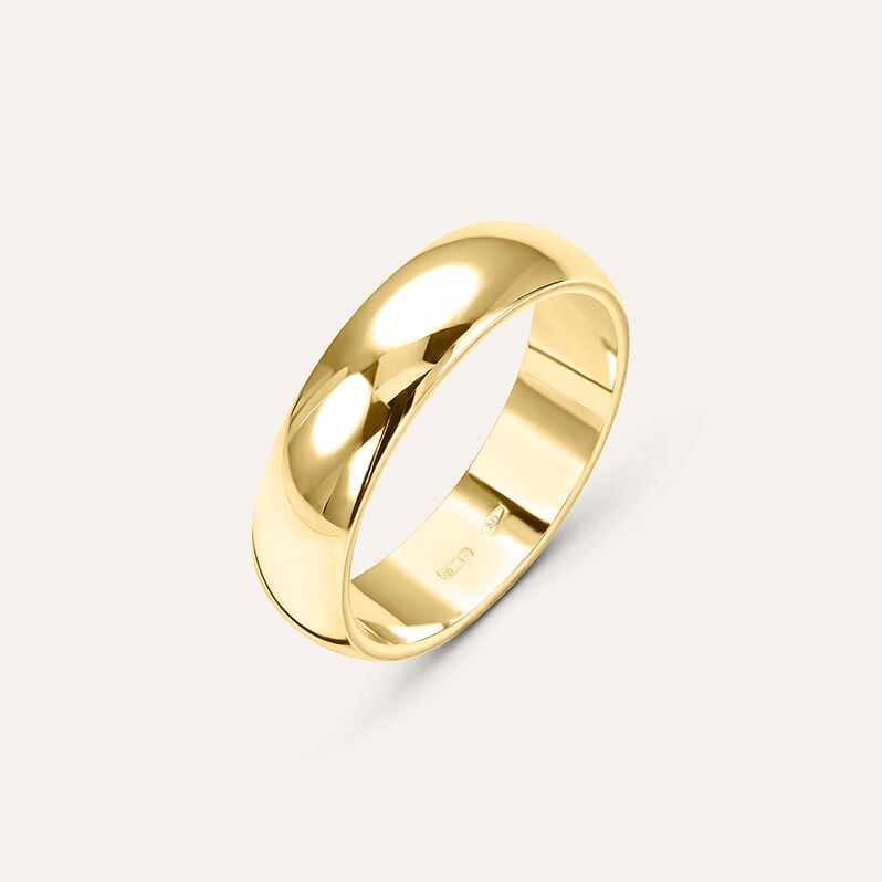Fede Mantovana 5 mm Oro Giallo - Anelli con Incisione Unisex | Stroili