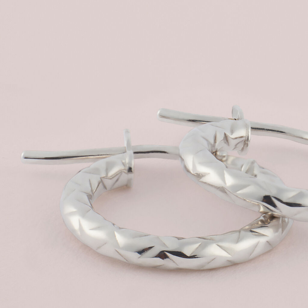 Orecchini A Cerchio Toujours Oro Bianco - Orecchini a Cerchio Donna | Stroili