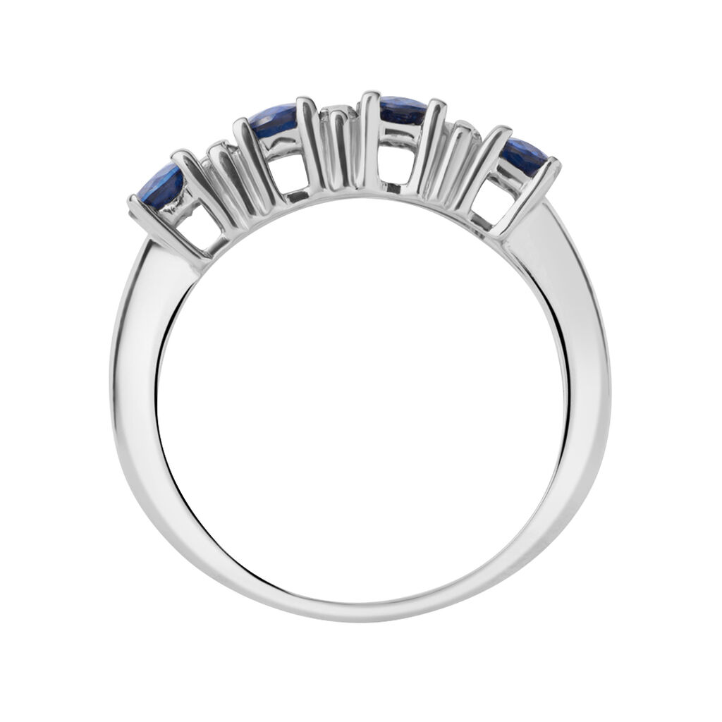 Anello Riviere Charlotte Oro Bianco Zaffiro Diamante - Anelli Riviere Donna | Stroili