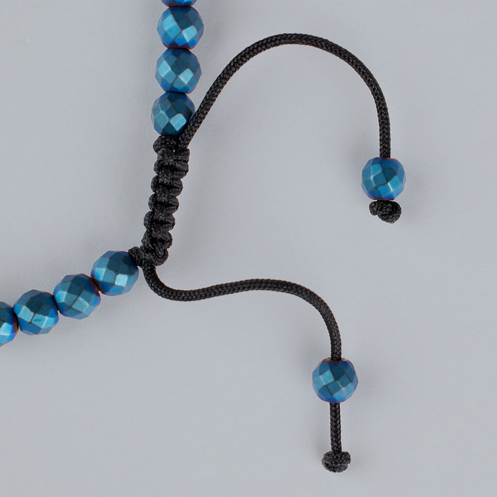 Bracciale Man Code Acciaio Bicolore Bianco / Nero Ematite