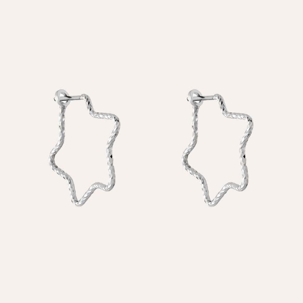 Orecchini A Cerchio Silver Collection Argento Rodiato