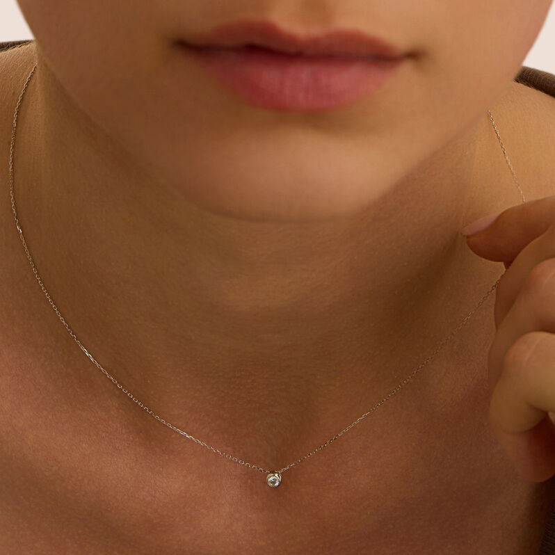 Collana Punto Luce Grace Oro Bianco Diamante - Collane Punto Luce Donna | Stroili