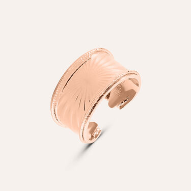 Anello raggi a fascia in bronzo rosato