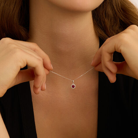Collana Punto Luce Charlotte Oro Bianco Rubino Diamante - Collane Punto Luce Donna | Stroili
