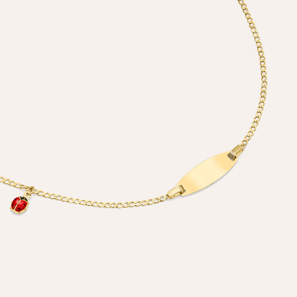 Bracciale Con Targhetta Holy Oro Giallo