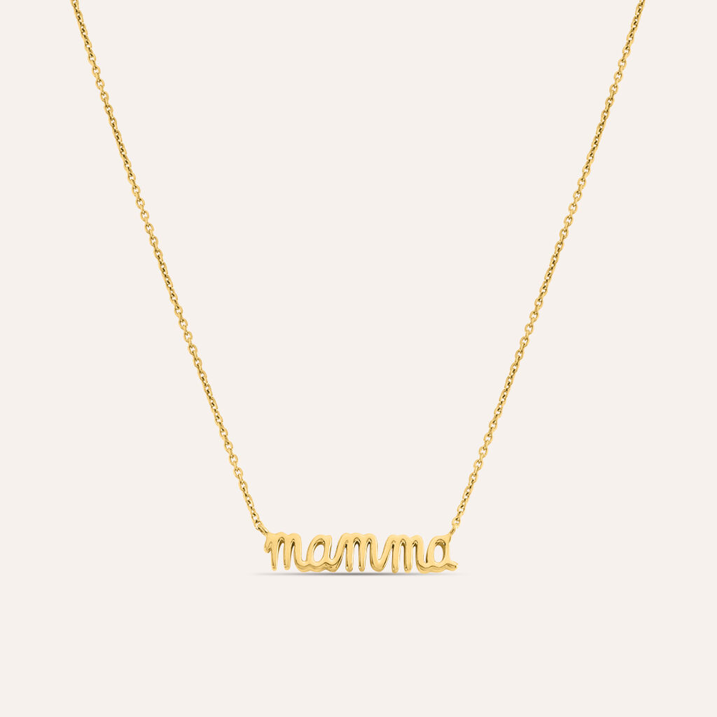 Collana Mamma Silver Collection Argento Dorato
