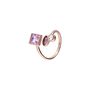 Anello Contrarie Violet Ottone Rosa Cristallo