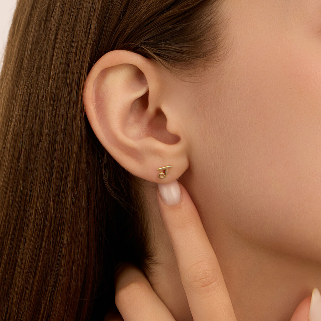 Mono Orecchino Lobo Bon Ton Oro Giallo