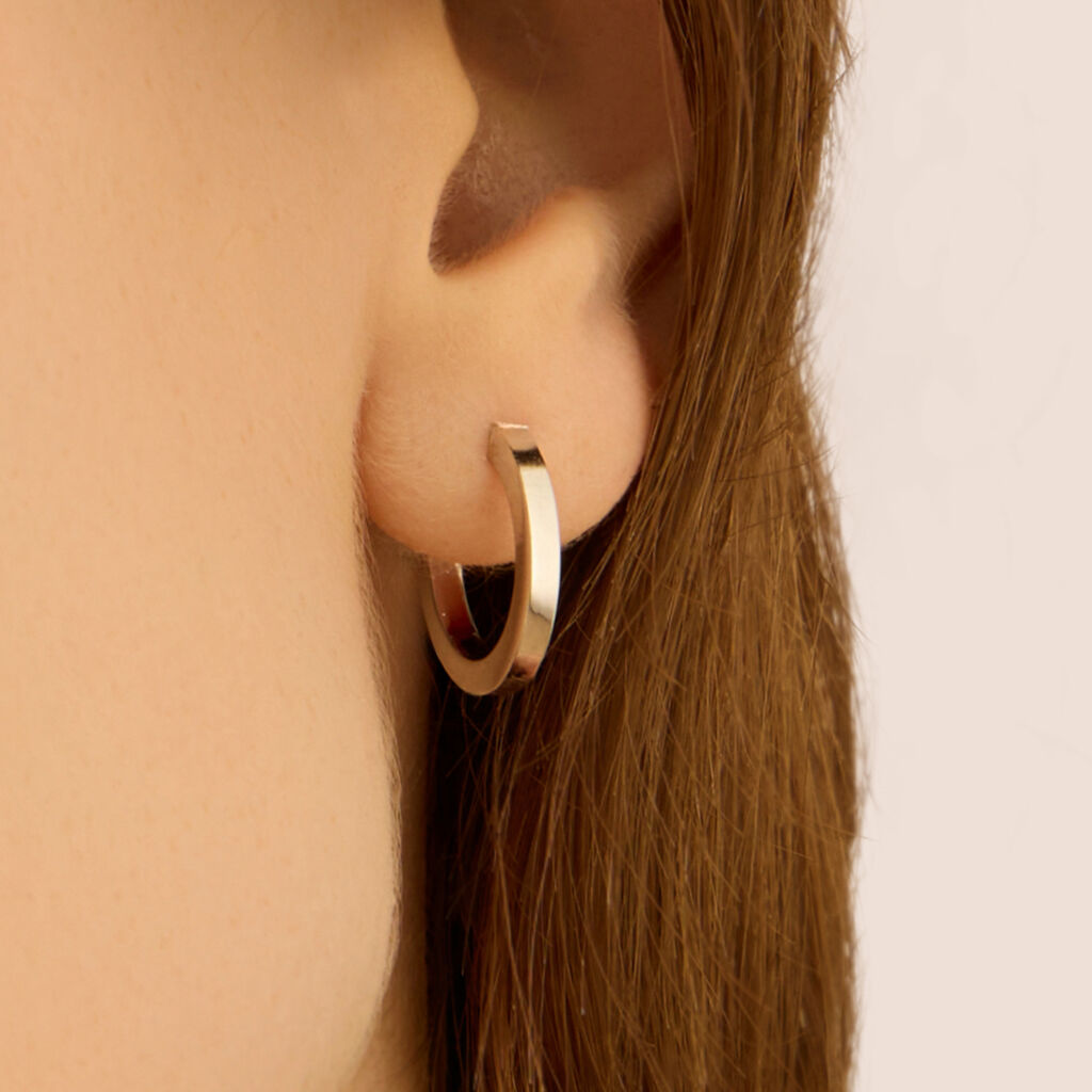 Mono Orecchino A Cerchio Toujours Oro Bianco