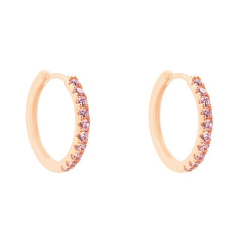 Orecchini A Cerchio Silver Rainbow Argento Rosa Cubic Zirconia - Orecchini a Cerchio Donna | Stroili