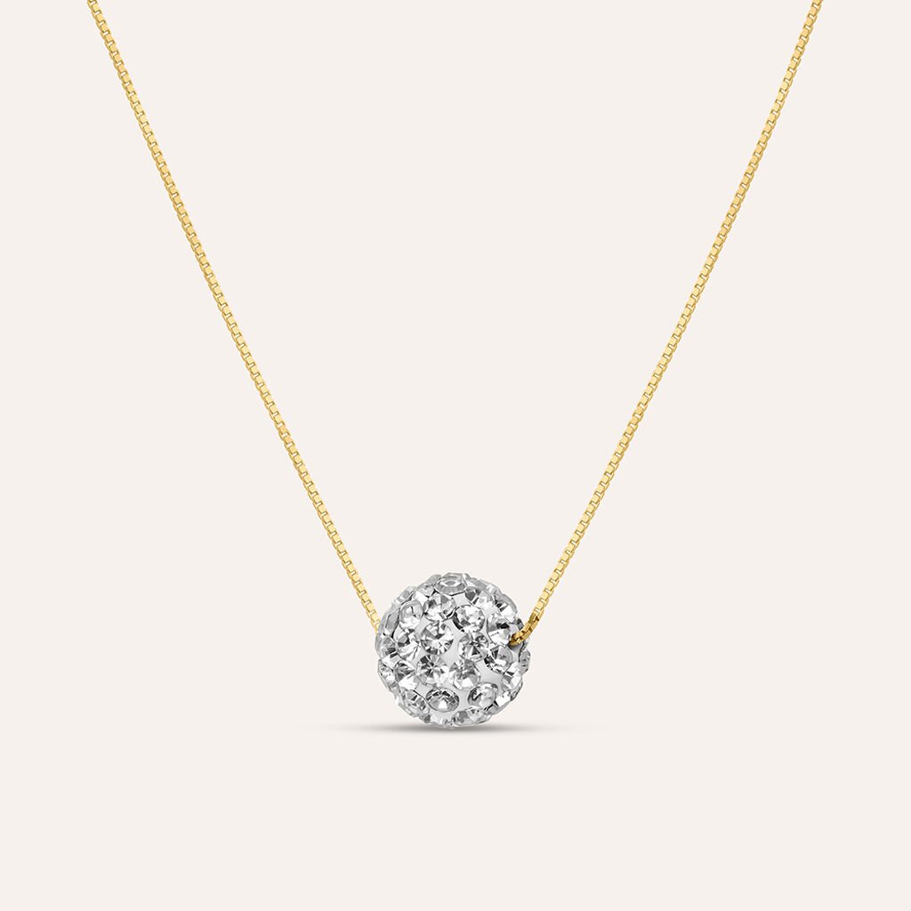 Collana Christelle Oro Giallo Cristallo