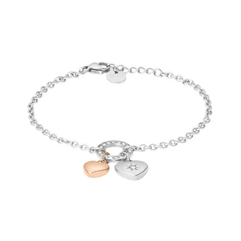 Bracciale Lady Chic Acciaio Bicolore Bianco / Rosa Cristallo - Bracciali Love Donna | Stroili