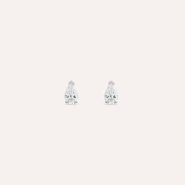 Orecchini Lobo Punto Luce Claire Oro Bianco Cubic Zirconia