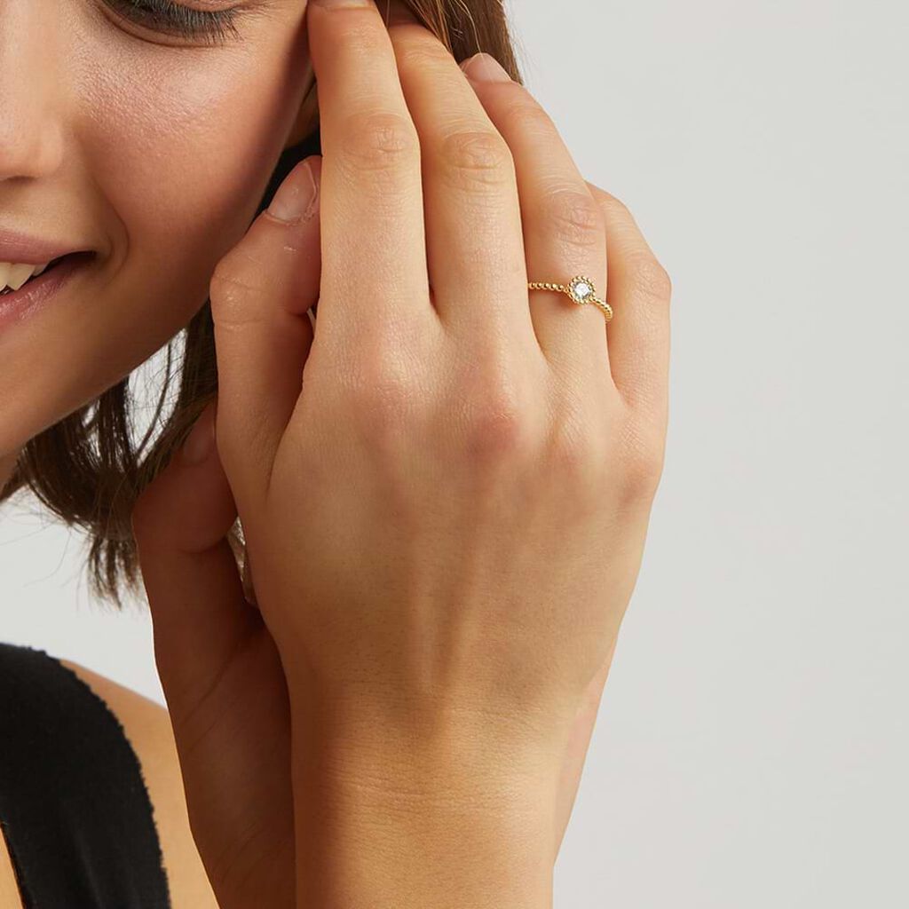 Anello Solitario Claire Oro Giallo Cubic Zirconia - Anelli con Pietre Donna | Stroili