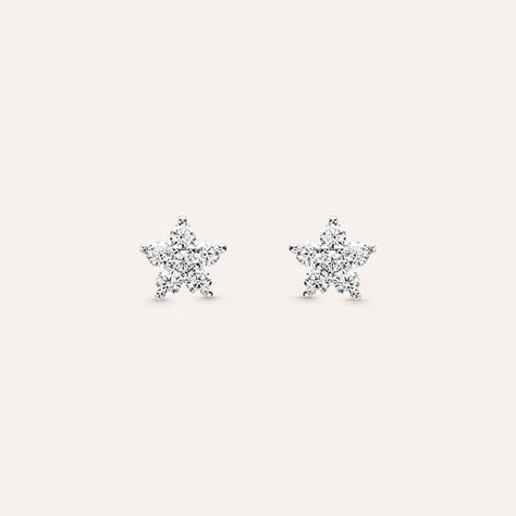 Orecchini Lobo Claire Oro Bianco Cubic Zirconia - Orecchini a Lobo Donna | Stroili