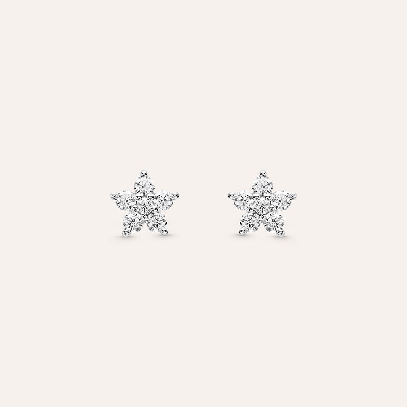 Orecchini Lobo Claire Oro Bianco Cubic Zirconia - Orecchini a Lobo Donna | Stroili