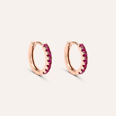 Orecchini A Cerchio Silver Rainbow Argento Rosa Cubic Zirconia - Orecchini a Cerchio Donna | Stroili