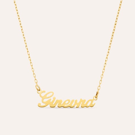 Collana Ginevra Gold Names Oro Giallo - Collane Unisex | Stroili
