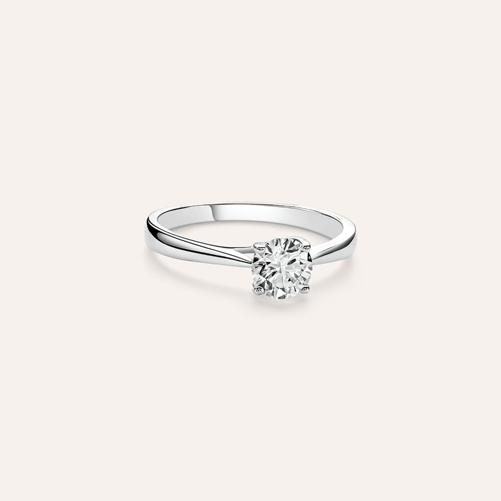 Anello Solitario Diamade Oro Bianco Diamante Lab-Grown - Anelli con Pietre Donna | Stroili