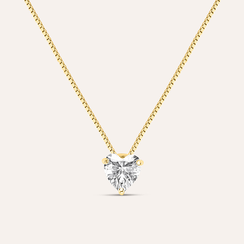 Collana Punto Luce Claire Oro Giallo Cubic Zirconia