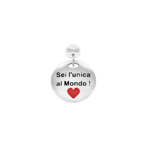 Charm in argento rodiato e glitter - Charms Donna | Stroili