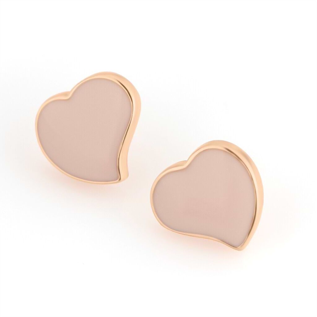 Orecchini a lobo Lady Sweet Acciaio Rosato Cuore