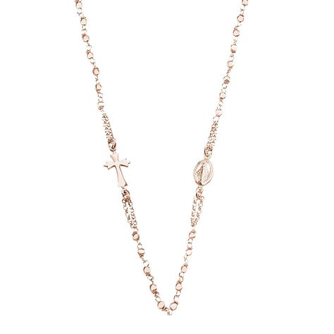 Collana Rosario Silver Soul Argento Rosa Cristallo - Collane Rosario Donna | Stroili