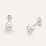 Orecchini Lobo Silver Pearls Argento Rodiato Perla sintentica