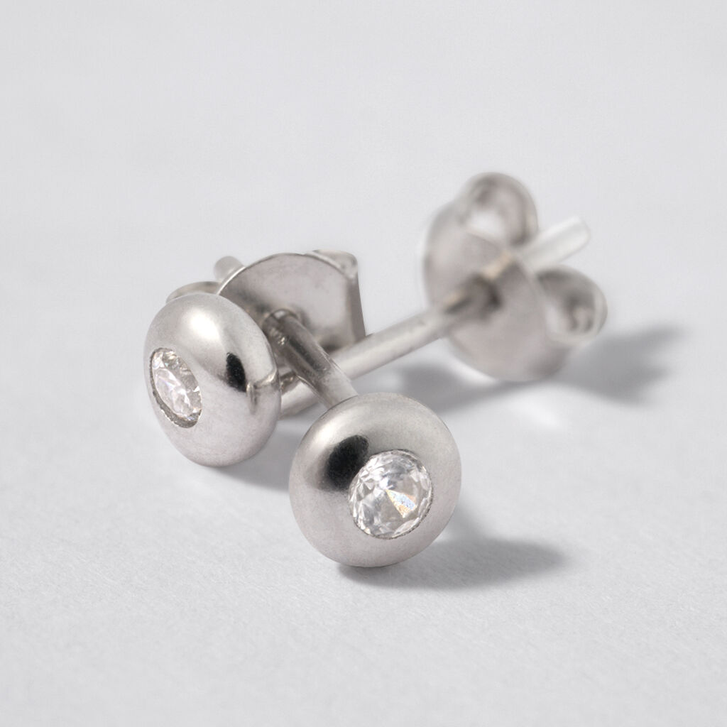 Orecchini Lobo Punto Luce Silver Elegance Argento Rodiato Cubic Zirconia - Orecchini a Lobo Donna | Stroili