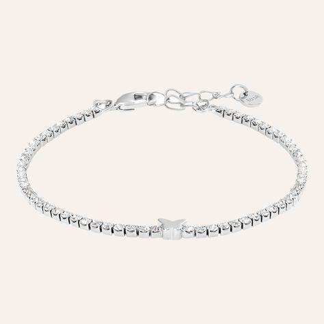 Bracciale Tennis Romantic Shine Metallo Cristallo - Bracciali Tennis Donna | Stroili