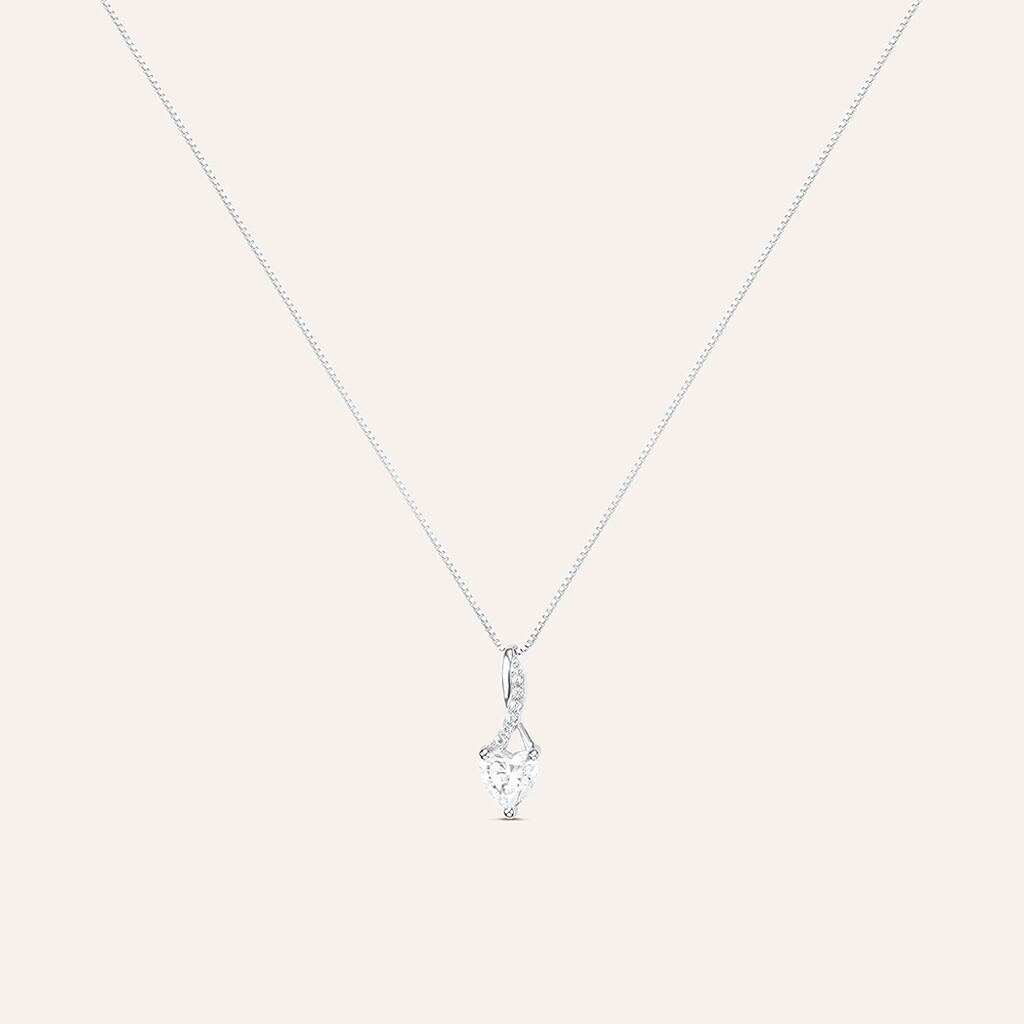 Collana Claire Oro Bianco Cubic Zirconia - Collane Donna | Stroili