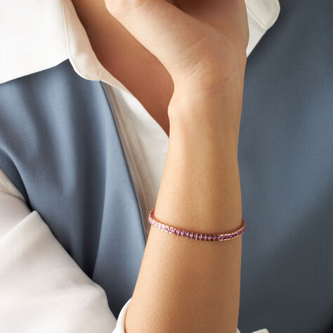 Bracciale Tennis Silver Rainbow Argento Rosa Cubic Zirconia - Bracciali Tennis Donna | Stroili