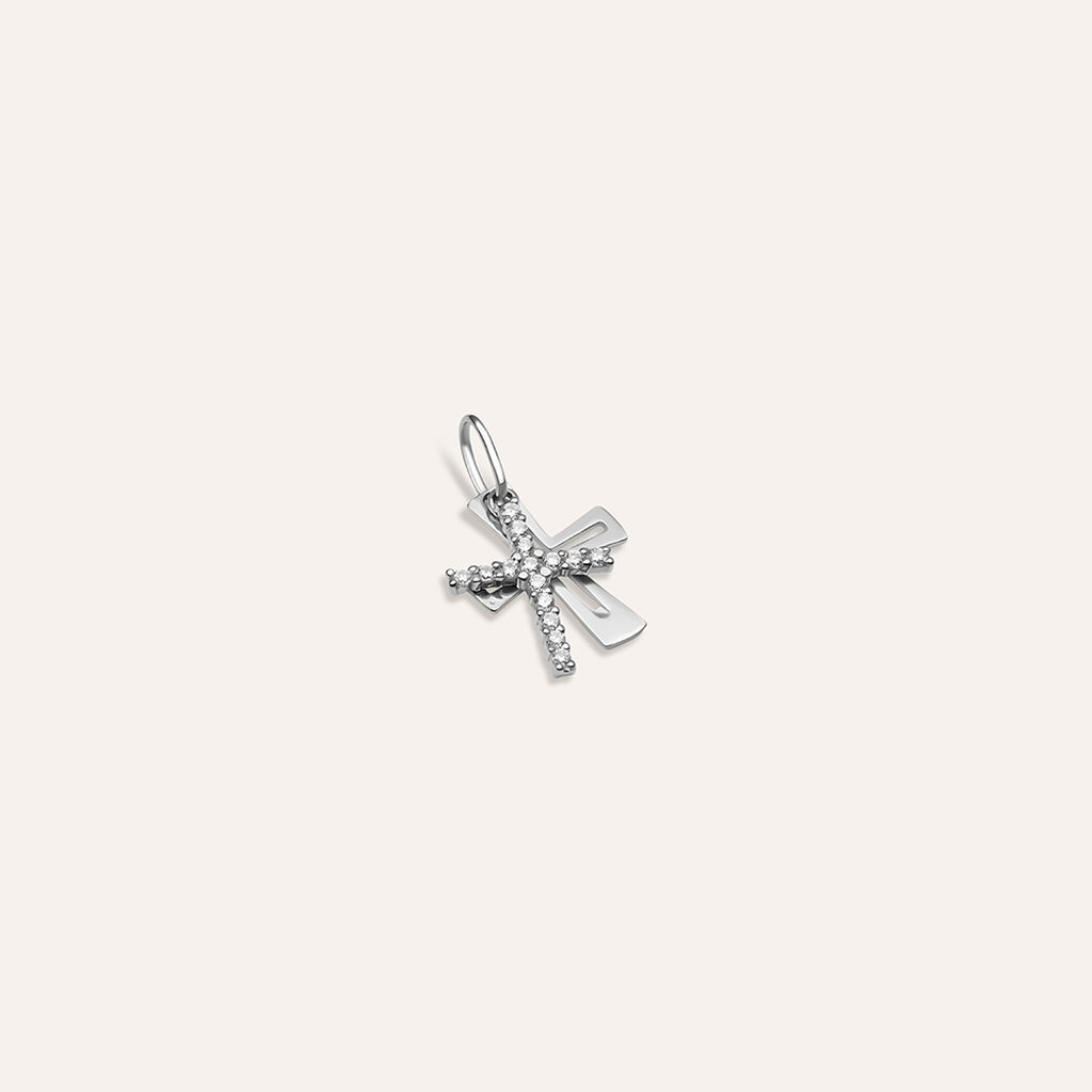 Pendente Holy Oro Bianco Cubic Zirconia - Ciondoli Donna | Stroili