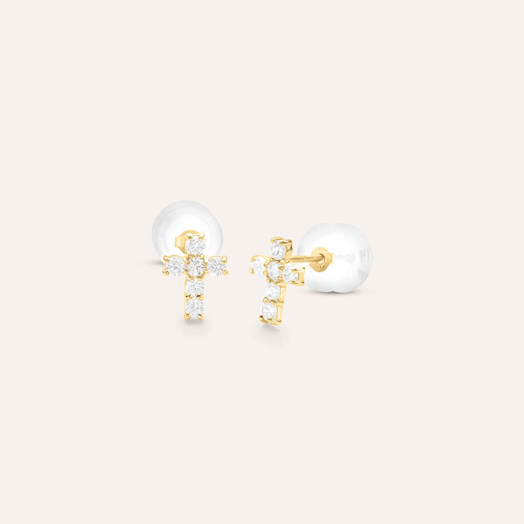 Orecchini Lobo Bon Ton Oro Giallo Cubic Zirconia - Gioielli Donna | Stroili