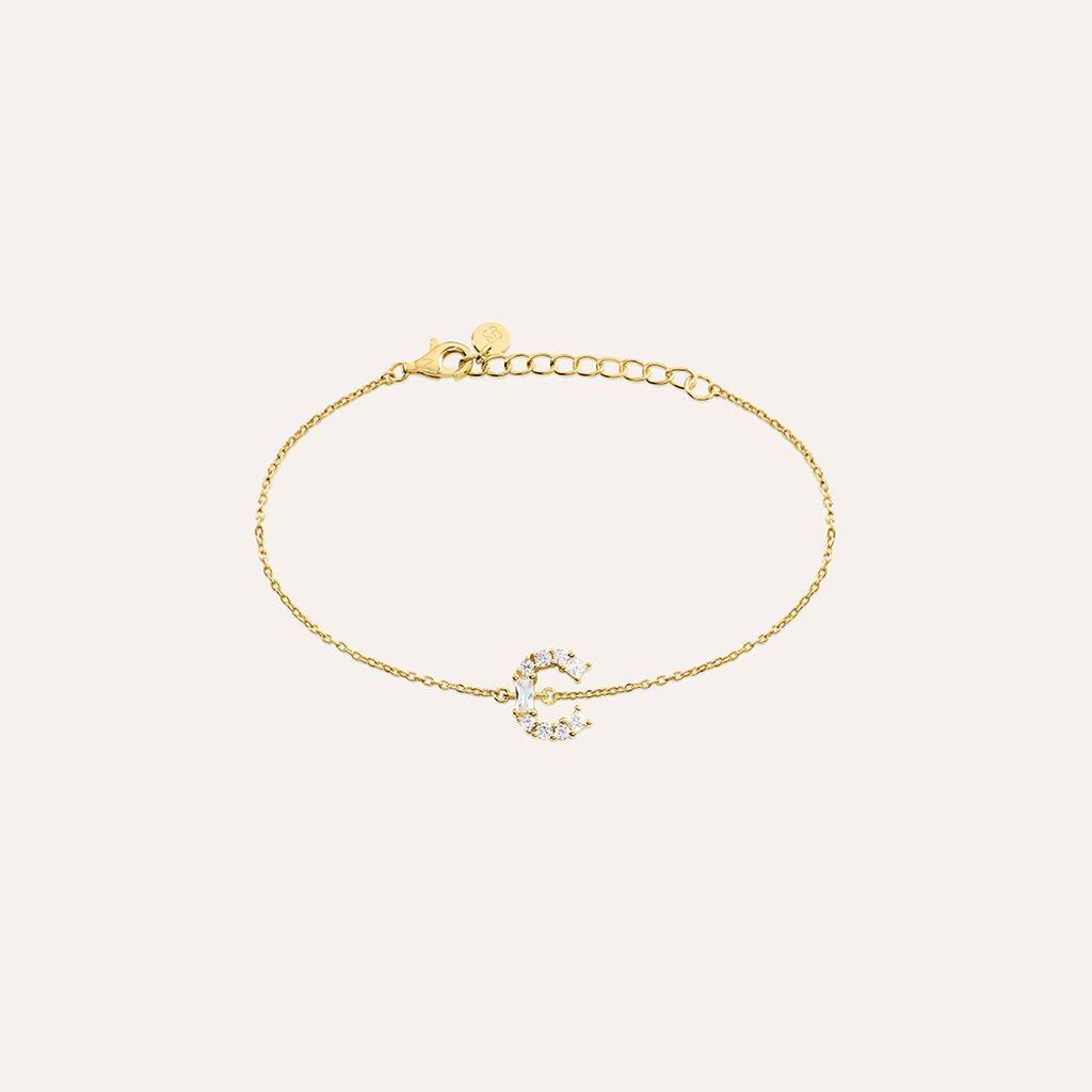 Bracciale Silver Glow Argento Dorato Cubic Zirconia