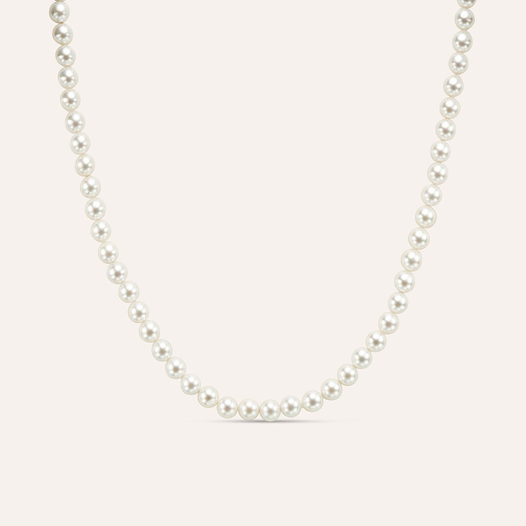 Collana Silver Pearls Argento Rodiato Perla sintentica