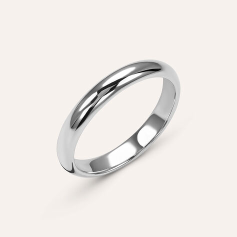 Fede Classica Leggera 3.2 mm Oro Bianco - Anelli con Incisione Unisex | Stroili