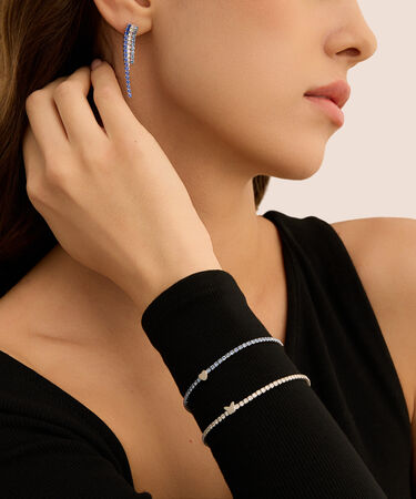 Bracciale Tennis Romantic Shine Metallo Cristallo