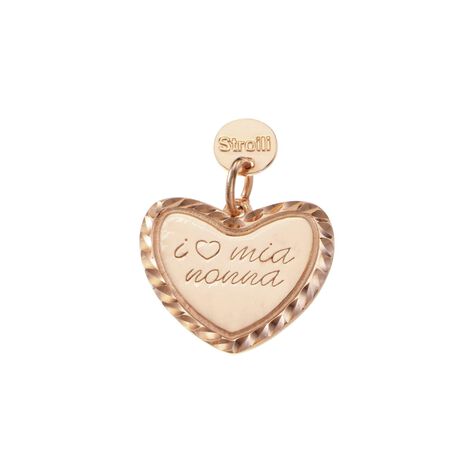 Charm in argento rosato diamantato con incisione - Charms Donna | Stroili