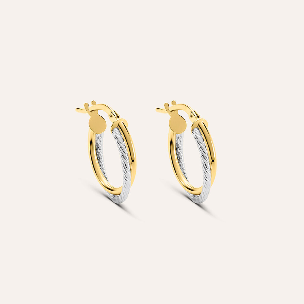 Orecchini A Cerchio Toujours Oro Bicolore