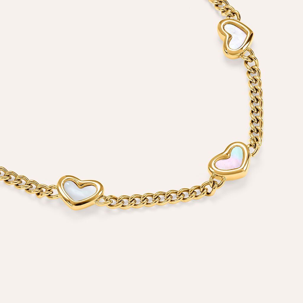 Bracciale Lady Code Acciaio Dorato Madreperla - Bracciali Donna | Stroili