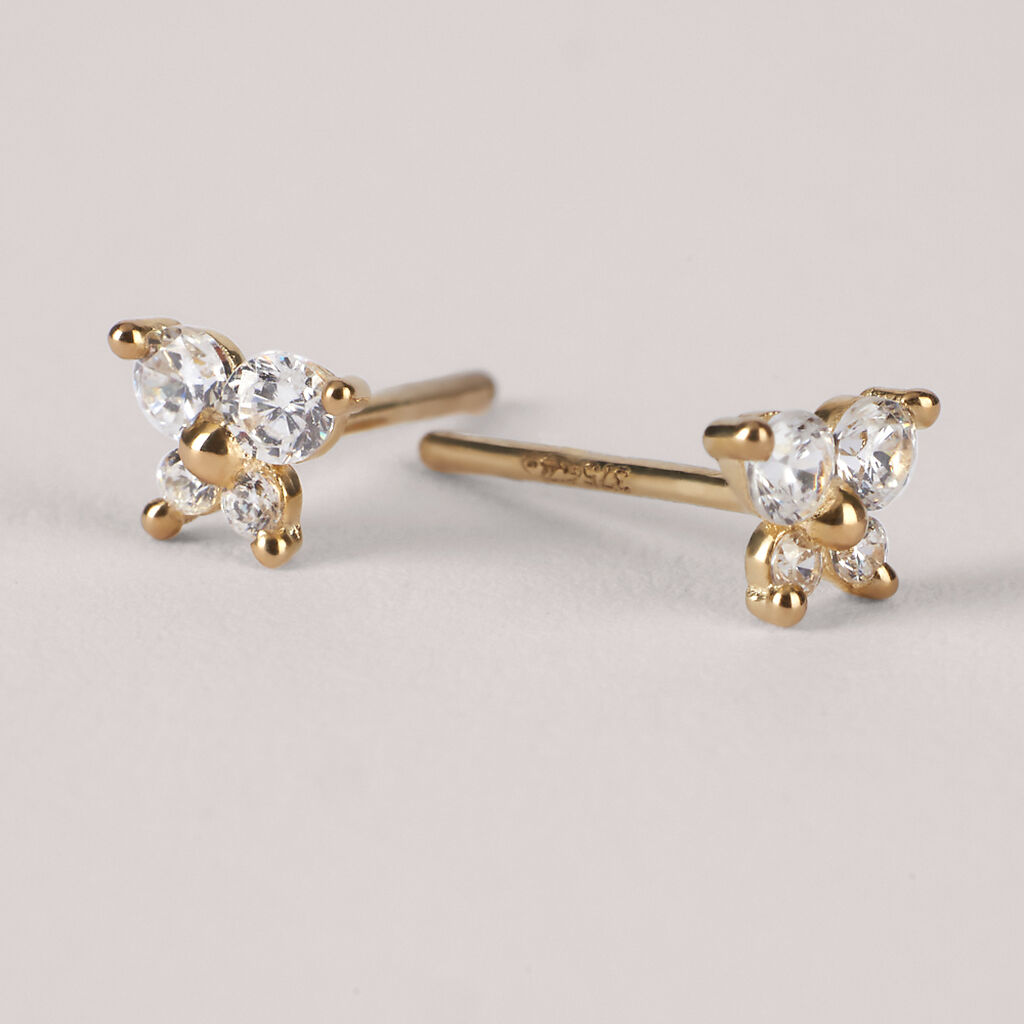 Orecchini Lobo Bon Ton Oro Giallo Cubic Zirconia - Orecchini a Lobo Donna | Stroili