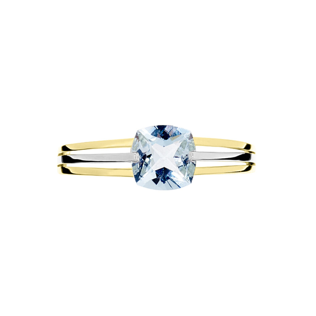 Anello Solitario Amélie Oro Bicolore Topazio - Anelli con Pietre Donna | Stroili