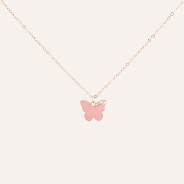 Collana Lady Sweet Acciaio Rosa Cristallo